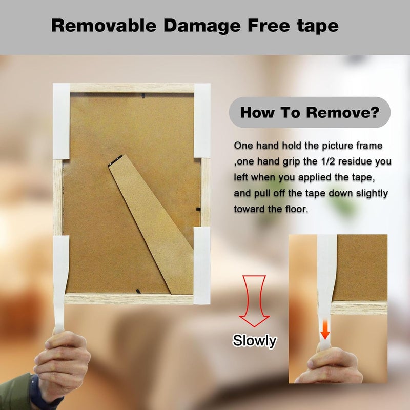 Hasaky Removable Double Sided Tape 18ft, Picutre Hanging Strips Damage Free,Heavy Duty Mounting Tape Wall Adhesive Strips for Poster Carpet Rug Art Craft Scrapbook - Image 4